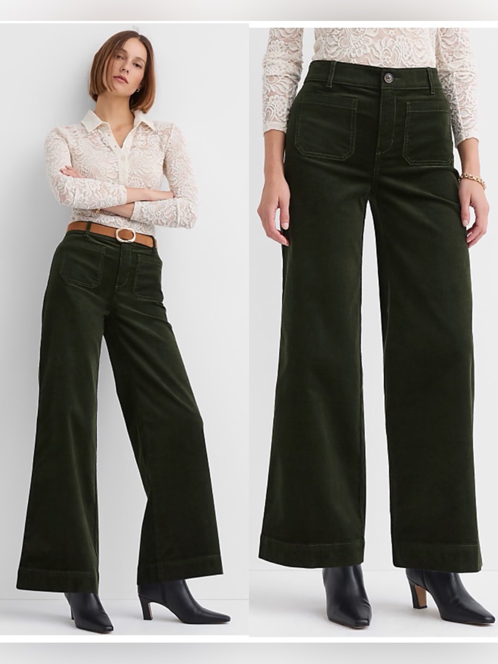 NWT Loft The Palmer Wide Leg High Rise Pant Petite , size 4P